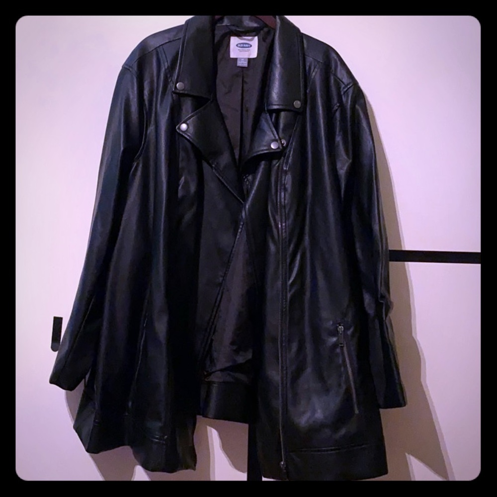 Faux Leather Black Moto Jacket
